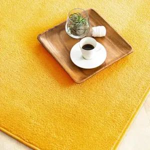 스칸디앤홈 관리쉬운 크레용 단모 러그 거실 카페트 썬옐로우 50x100