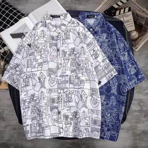 바캉스룩 남자 하와이안셔츠 루즈한 바캉스셔츠 휴양지룩 야자수