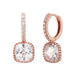 갤러리아 여자 18K 귀걸이 원터치 링 금귀걸이 큐빅밀그레이