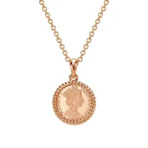 갤러리아 여자 14K 목걸이 체인 엘리자베스 데일리 코인
