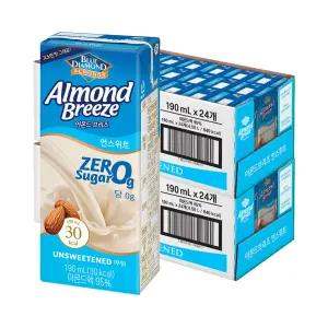아몬드브리즈 언스위트 제로슈거 190ml 48팩
