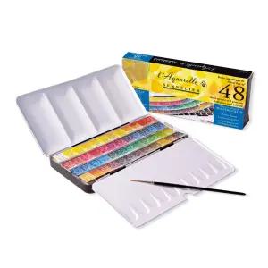 시넬리에 수채고체케이크물감 48색 메탈박스