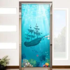 아트박스 꾸밈 ad894-현관문시트지_바다속해적선