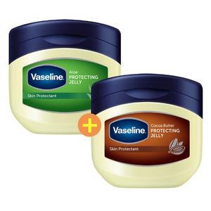(2개) 바세린 프로텍팅 젤리 알로에 100ml+코코아버터 100ml