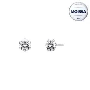 [한국금다이아몬드] 14K 1부 모이사나이트 귀걸이 6프롱