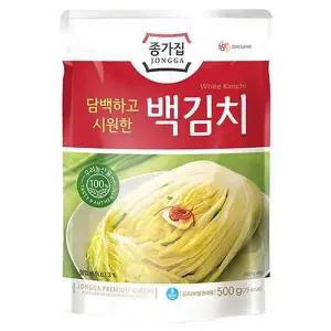 종가 종가 백김치 500g(AL) 김장 김치찜 찌개 여행 자취 친정엄마 라면 반찬