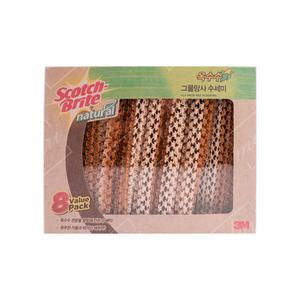 스카치브라이트 옥수수그물망사 수세미 8p 수세미 망사수세미 그물망수세미 스카치브라이트수세미