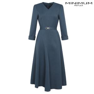 [미니멈]벨티드 브이넥 트윌원피스 MWCAWO7100-DB