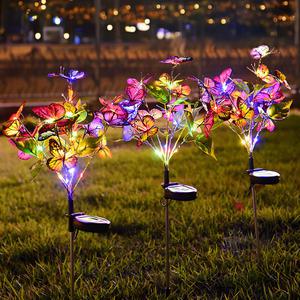 태양광 꽃나비 정원등 LED 잔디 전구 조경 태양열 꽃등 테라스 전등 마당조명