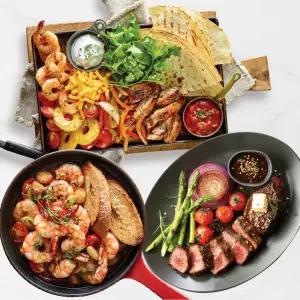 애슐리 감바스 피칸테+올라 파히타+블랙킹 스테이크 총 6인분 홈파티 밀키트