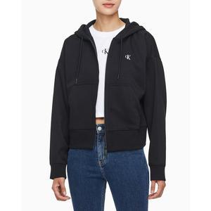 [Calvin Klein Jeans](강남점)여성 아카이브 릴렉스핏 CK 스몰 로고 크롭 기모 후드 집업(40WH104리오더)