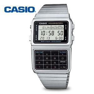 [카시오][정품] 카시오 데이터뱅크 DBC-611-1 계산기 레트로 메탈 손목시계