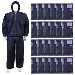 (1박스/24벌) SB 일회용작업복 투피스_남색 방진복 부직포 보호복 방역복 위생복 상하분리형