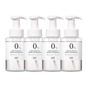 해피바스 제로퍼센트 저자극 버블 핸드워시 500ml 4개