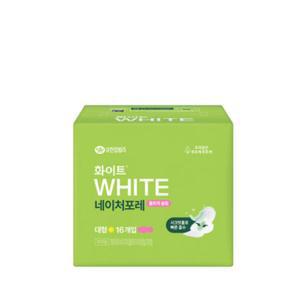 화이트 네이처 편안한 포레 울트라 슬림 생리대 날개형 대형 16개입 6개