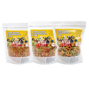 과일 영양 펠렛 250g 3종 별사탕 삼각형 도넛링 앵무새 과일 사료 먹이 간식
