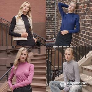 [애플라인드] 여성  웜 기모 하프넥 티셔츠_택1