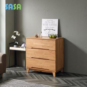 [SASA]사사가구 시에라 고무나무원목 800 3단 서랍장