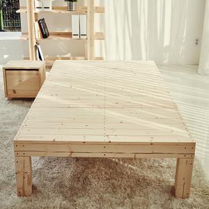 평상형 소나무 원목침대 80x200 미니싱글 1인용 원룸침대