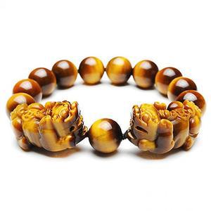 타이거아이 호안석 양각 조디악 원석 팔찌 선물박스 불교 실버 불자 은 남녀공용 불경