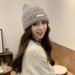 [기타]브브 여성 캣츠 비니 윈터 귀여운 아이템 고양이귀