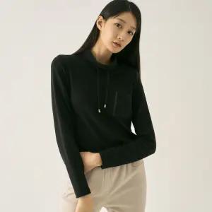 [지센] (2컬러) 메탈 하이넥 스트링 티셔츠 LCTSNA25