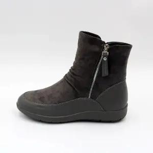 [제이시]제이시 발편한 가죽 여성통굽 겨울앵글부츠 3cm B056