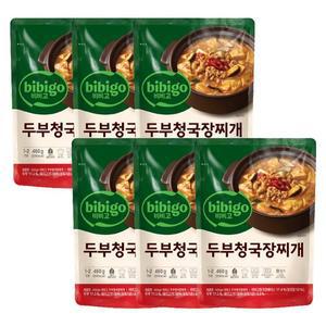 [CJ제일제당] 비비고 두부 청국장 찌개 460g 6개/
