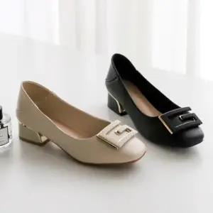 [제이시]제이시 발편한 소가죽 4cm 여자 통굽 정장구두 K201