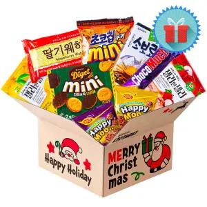 크리스마스 카톤 산타 선물박스 2호 종합과자선물세트 성탄절 단체 간식꾸러미