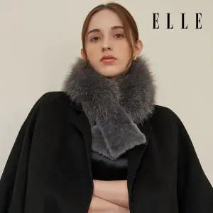 [엘르](김해점)델루나 밍크 폭스 퍼 머플러 SE44MF203