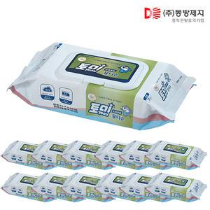 물티슈 토미 프리미엄 70매 12개 캡형 촉촉 대용량 일회용 물휴지 물종이