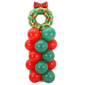 리본 리스 풍선 기둥 스탠드 세트 크리스마스 성탄절 장식