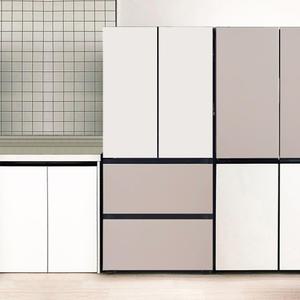 (IN) 삼성전자 BESPOKE 김치플러스 4도어 키친핏 490L RQ49C9401H6 (에센셜베이지+에센셜화이트)