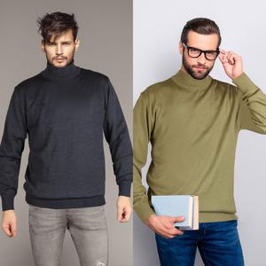 쟌피엘 클레어 반폴라 울니트 목폴라 스웨터 터틀넥