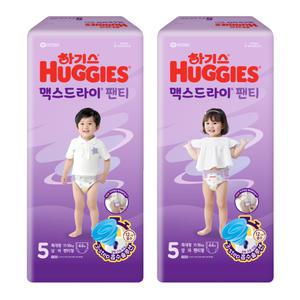 2024 하기스 맥스드라이 팬티 5단계 특대형 공용 44매 2팩