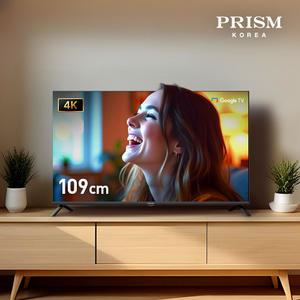 [10년보증] 프리즘 109cm(43인치) 4K UHD 구글 5.0 AI 스마트TV 120Hz CP43G5