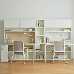 한샘 티오 하부수납 단독책상 세트 5단 140cm  (컬러 택1)