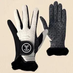 여성 겨울 골프 장갑 논슬립 양손 기모 플리스 보온 방한 겨울용 골프장갑 3컬러