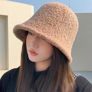 [기타]여자 소두 뽀글이 베이직 심플 버킷햇 벙거지