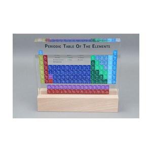 칼라아크릴원소주기율표(원목받침대)
