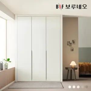 220cm E0 매립형손잡이 히든하프 여닫이 작은방 붙박이장