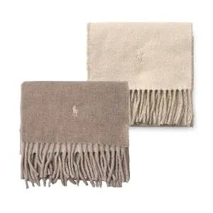 폴로랄프로렌 머플러 PC0455-027 시그니처 포니 프린지 리버시블 울 블렌드 머플러 당일발송