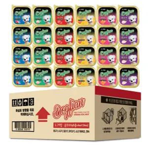 도그피앙 강아지캔 6종 콤보 24개입 강아지통조림간식