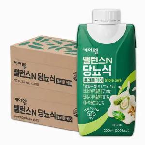 [공식] 케어웰 밸런스N 당뇨식 트리플케어 200ml 36팩 당뇨영양식 환자식 노인건강식
