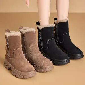 [바이시유] 신상 여자 여성 방한화 겨울 털 신발 부츠 163-1