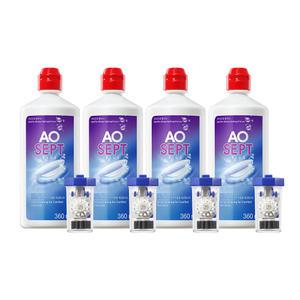 [도착보장]옵티프리 렌즈세척액 에이오셉 플러스 360mlx4개 하드 / 드림렌즈 겸용