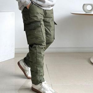 [기타]겨울 남성 슬랙스 패딩바지 카고바지 남자 데일리 건빵 팬츠 방한 트레이닝 작업복