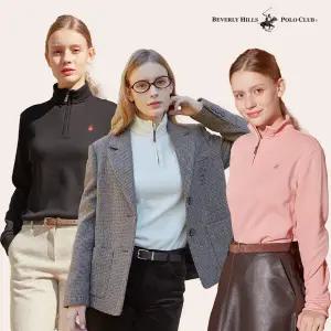 비버리힐즈폴로클럽 여성 윈터 하프집업 스 셔츠 3종