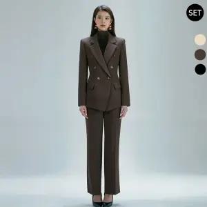 VIVID SET 여성 린스 겨울정장자켓+기모팬츠 세트